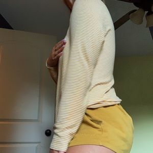 Aerie striped yellow long sleeve